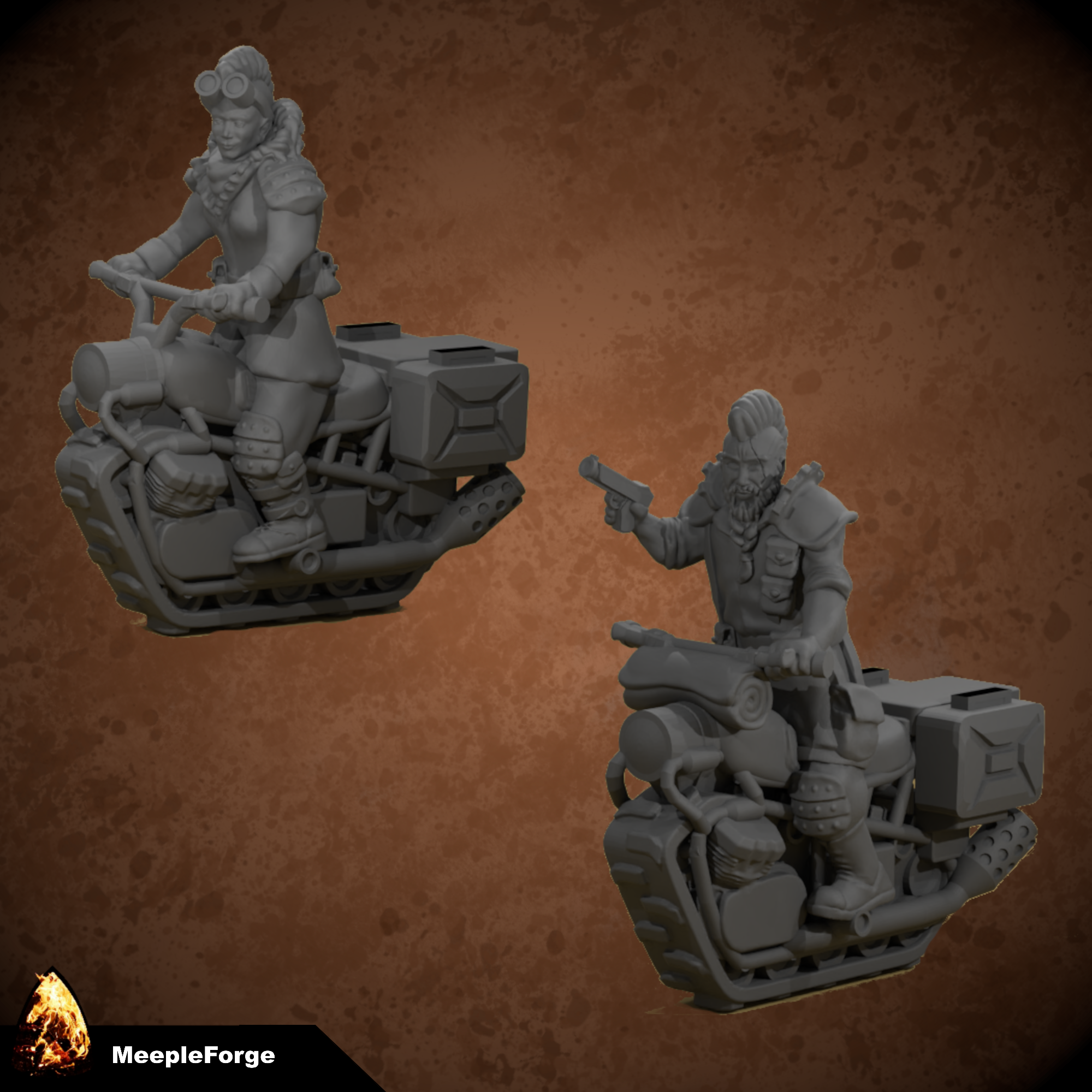 Tracked Bikes for Gaslands 1:64 Scale